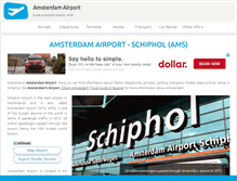 Tablet Screenshot of amsterdam-airport.com